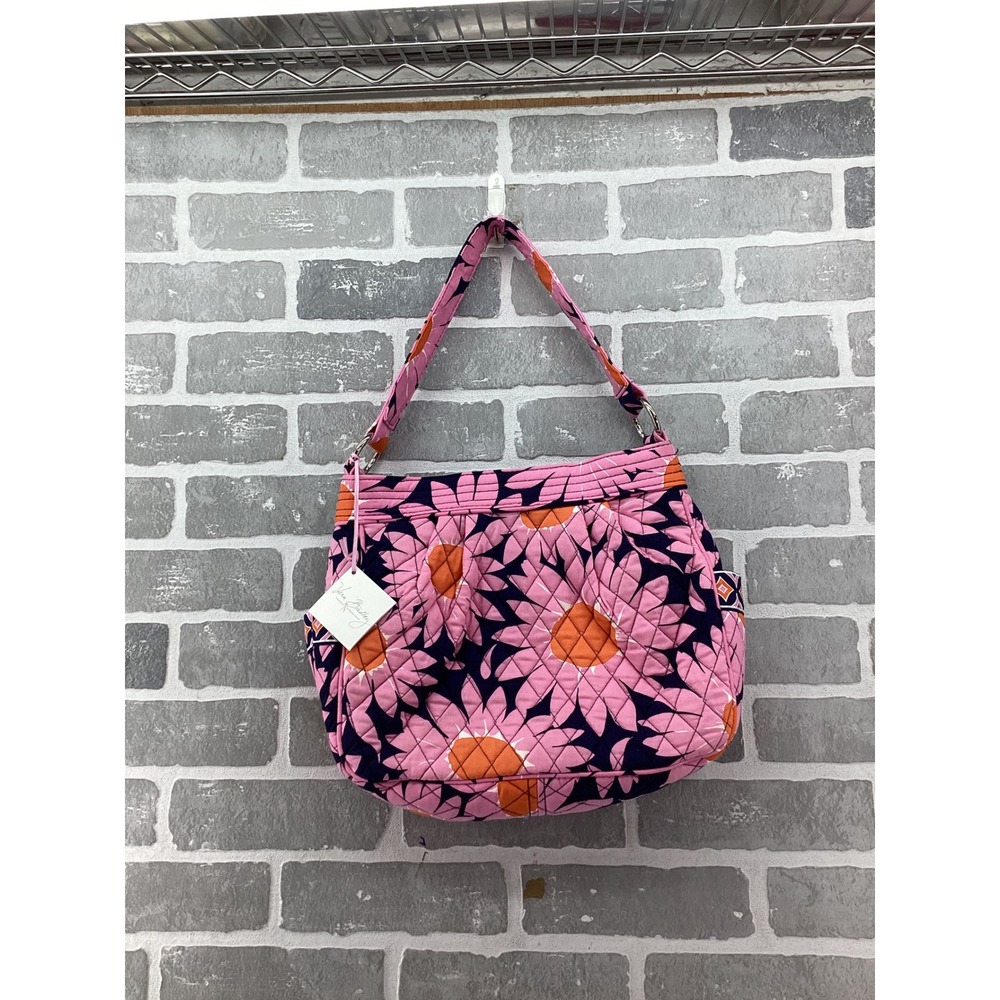 Vera Bradley Loves Me Reversible Tote Quilted Floral Pink Navy 10912-055 NWT